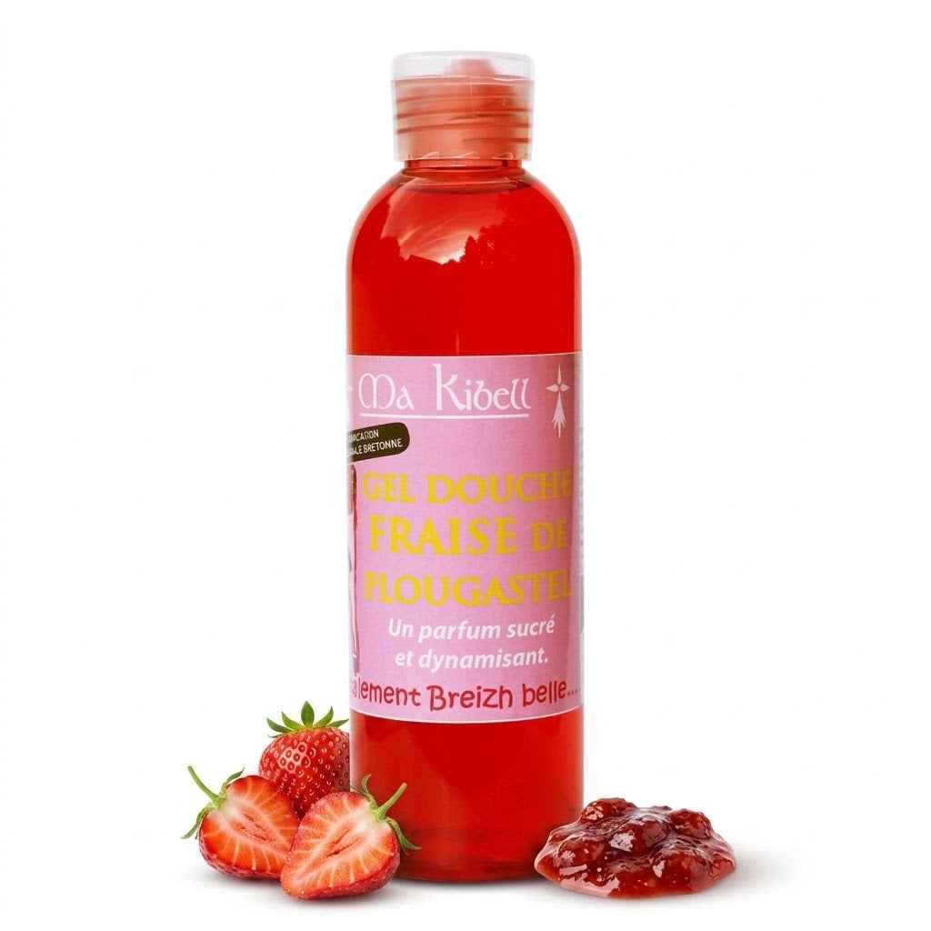 Gel douche Fraise de Plougastel - Ma Kibell