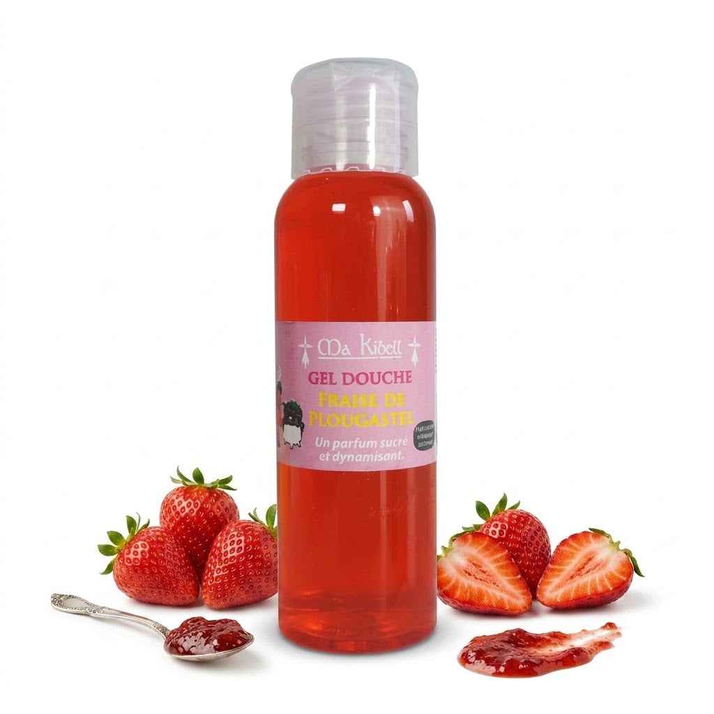 Gel douche Fraise de Plougastel - Ma Kibell
