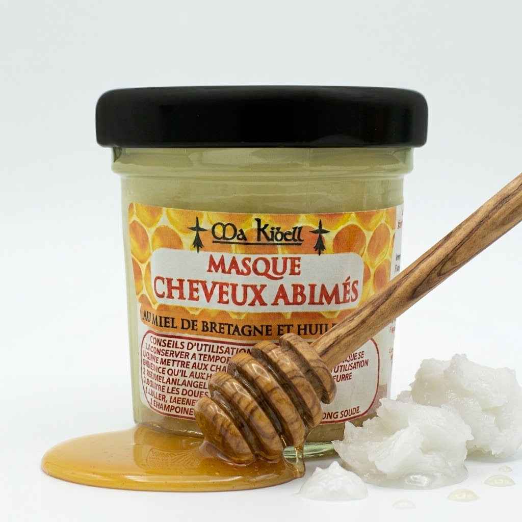 Masque Cheveux Abimés au Miel de Bretagne et Huile de Coco - Ma Kibell